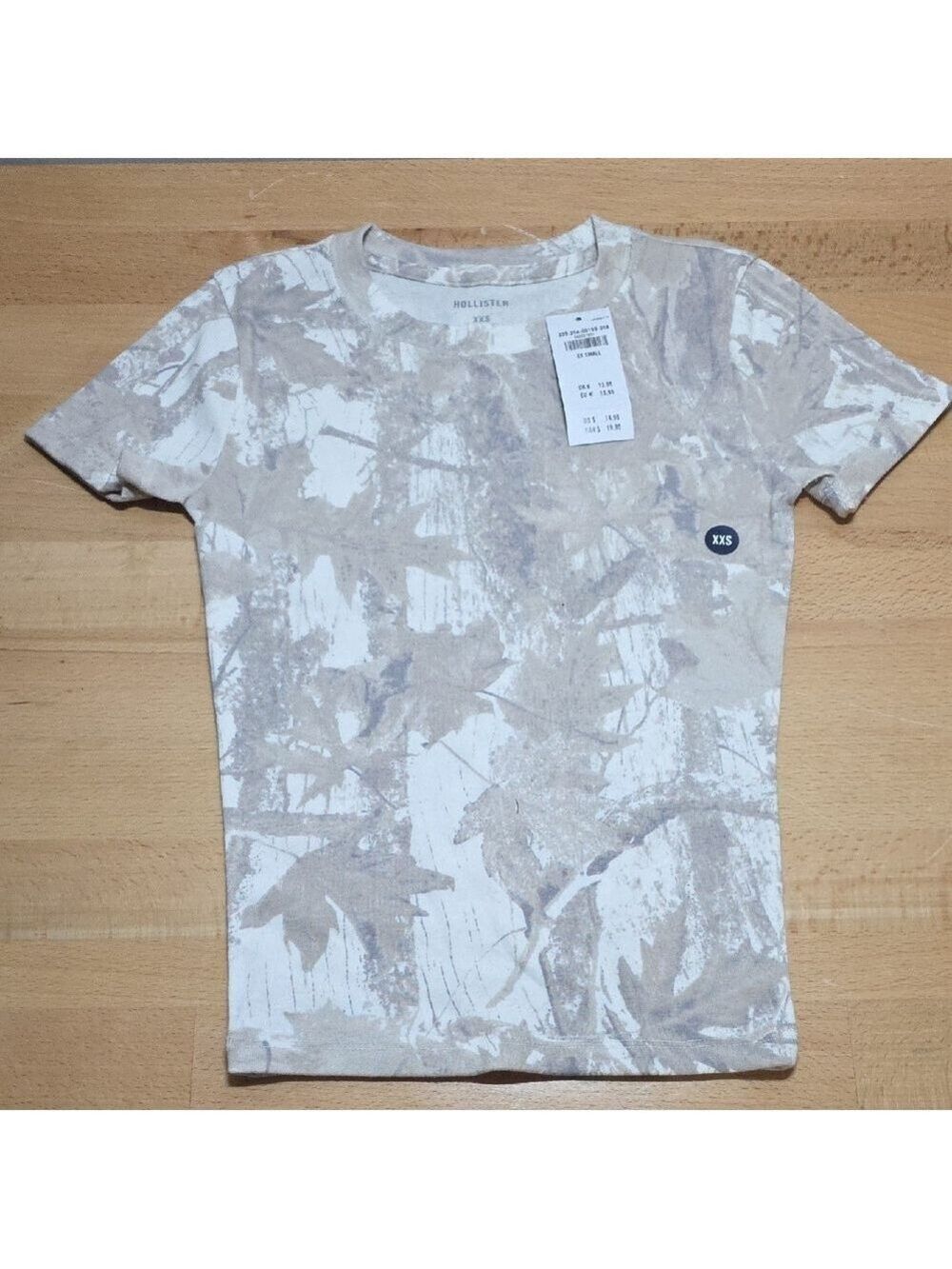 SKU 1814 Hollister Tan Short Sleeve Tee with Classic Crew Neck